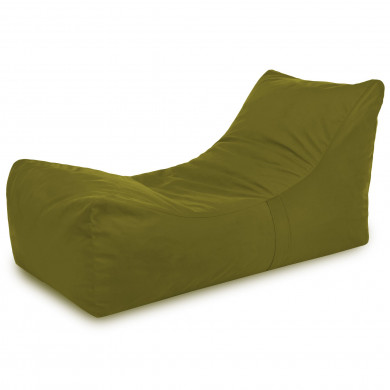 Green bean bag chair lounge Ateny velvet
