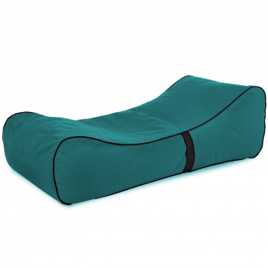 Blue bean bag chair lounge sole velvet