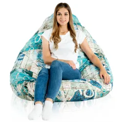 Drop XXL Highback Bean Bag Chair - Premium Printed Fabric – view 54