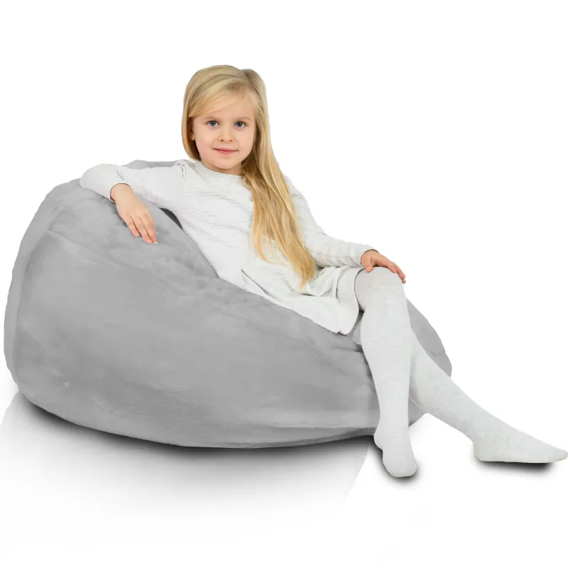 Soft textured bean bag, perfect for cozy reading nooks or kids' rooms