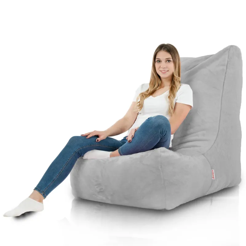Stylish gray Yeti bean bag for modern living spaces
