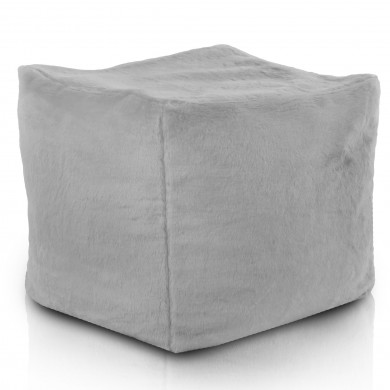Gray Yeti pouf square 
