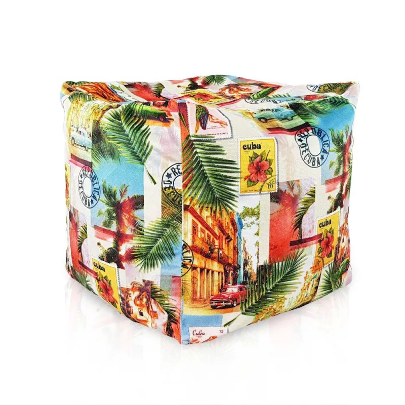 Square Cube Ottoman - Premium Printed Fabric – view 32