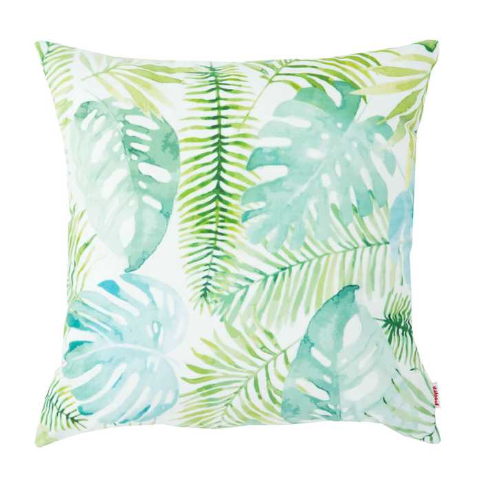 Painted monstera leaves pillow square 