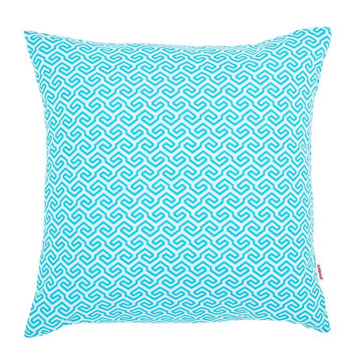 White blue UV pillow square 