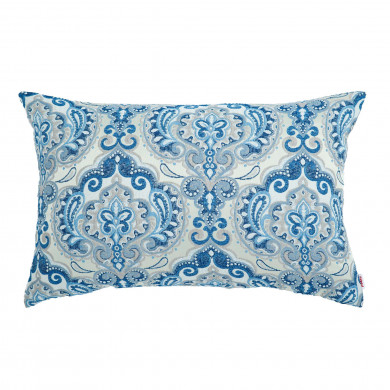 Blue woven pillow rectangular 