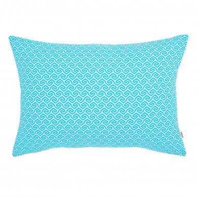 White Blue UV Pillow Rectangular