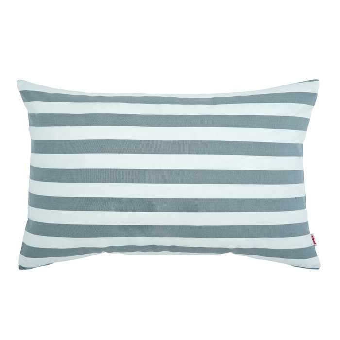 White Gray Stripes Pillow Square