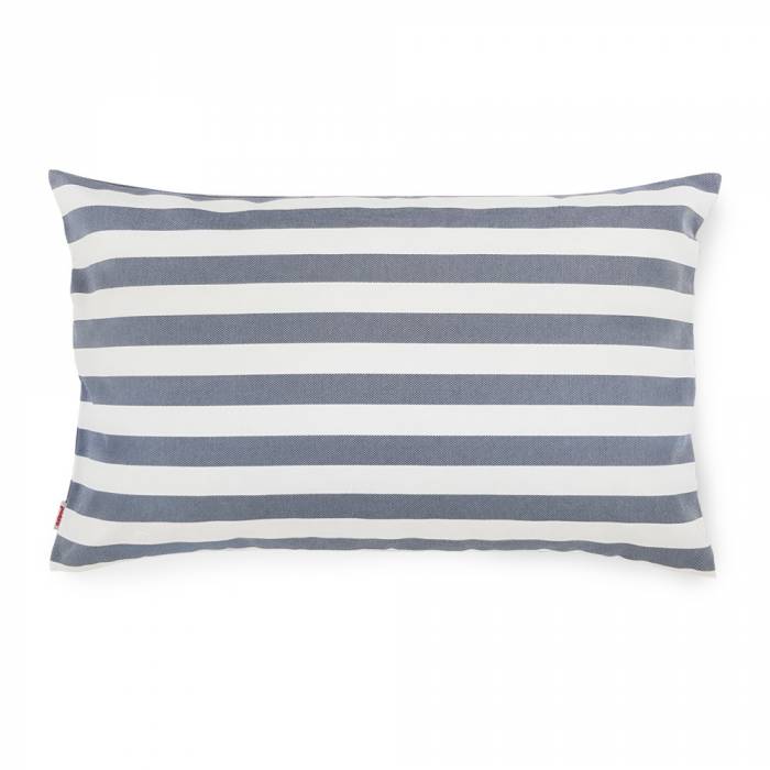 Blue navy white stripes pillow rectangular 