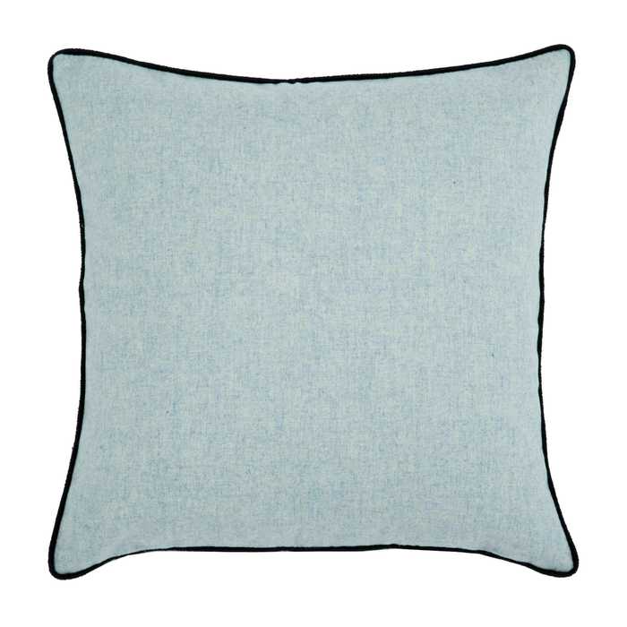 Blue wool pillow square 