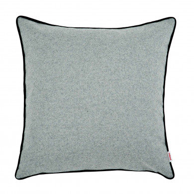Gray wool pillow square 