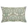 Green Oriental Ornament on Textured Fabric pillow rectangular