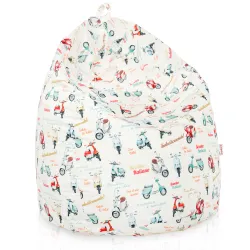 Bean Bag Chair - Premium Printed Fabric