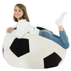 Black football bean bag velvet