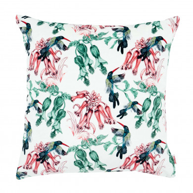 Paradise Exotic Hummingbirds pillow square