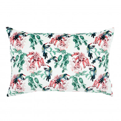 Paradise Exotic Hummingbirds pillow rectangular