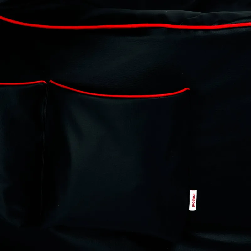 Comfortable black bean bag chair for gaming and relaxation