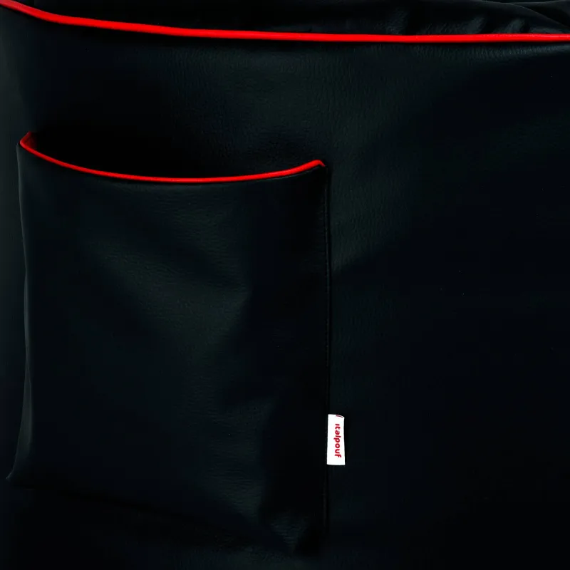 Comfortable black gaming bean bag made of durable PU leather for relaxation