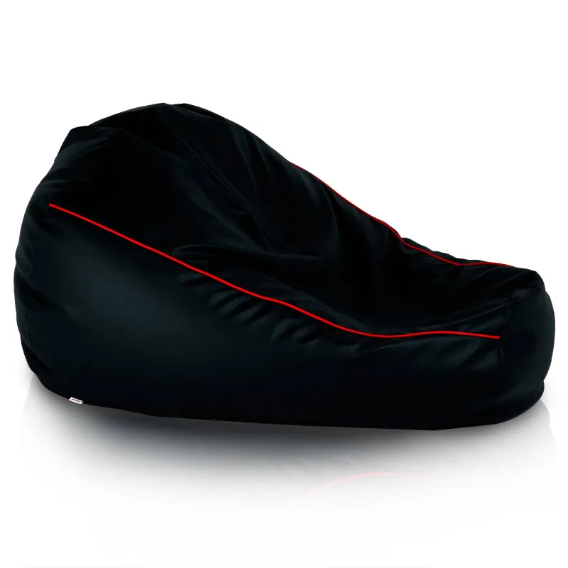 Trendy black gaming bean bag with a sleek design for modern interiors