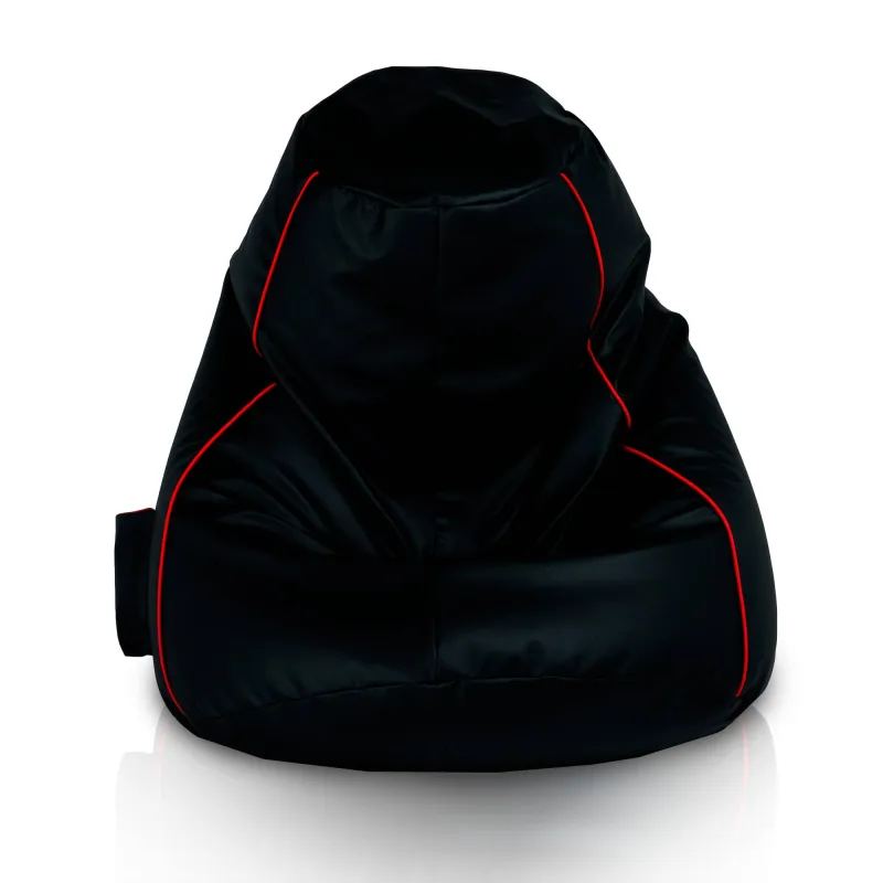 Soft and comfortable black gaming bean bag for ultimate relaxation