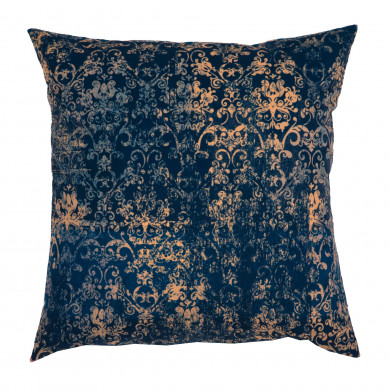 Vintage navy blue pillow square 