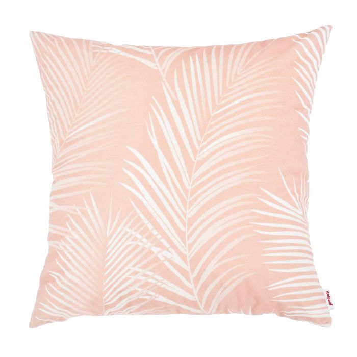 Palm pastel pink pillow square 
