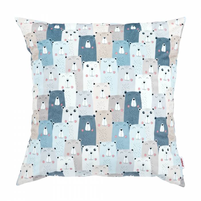 Bears blue pillow square 