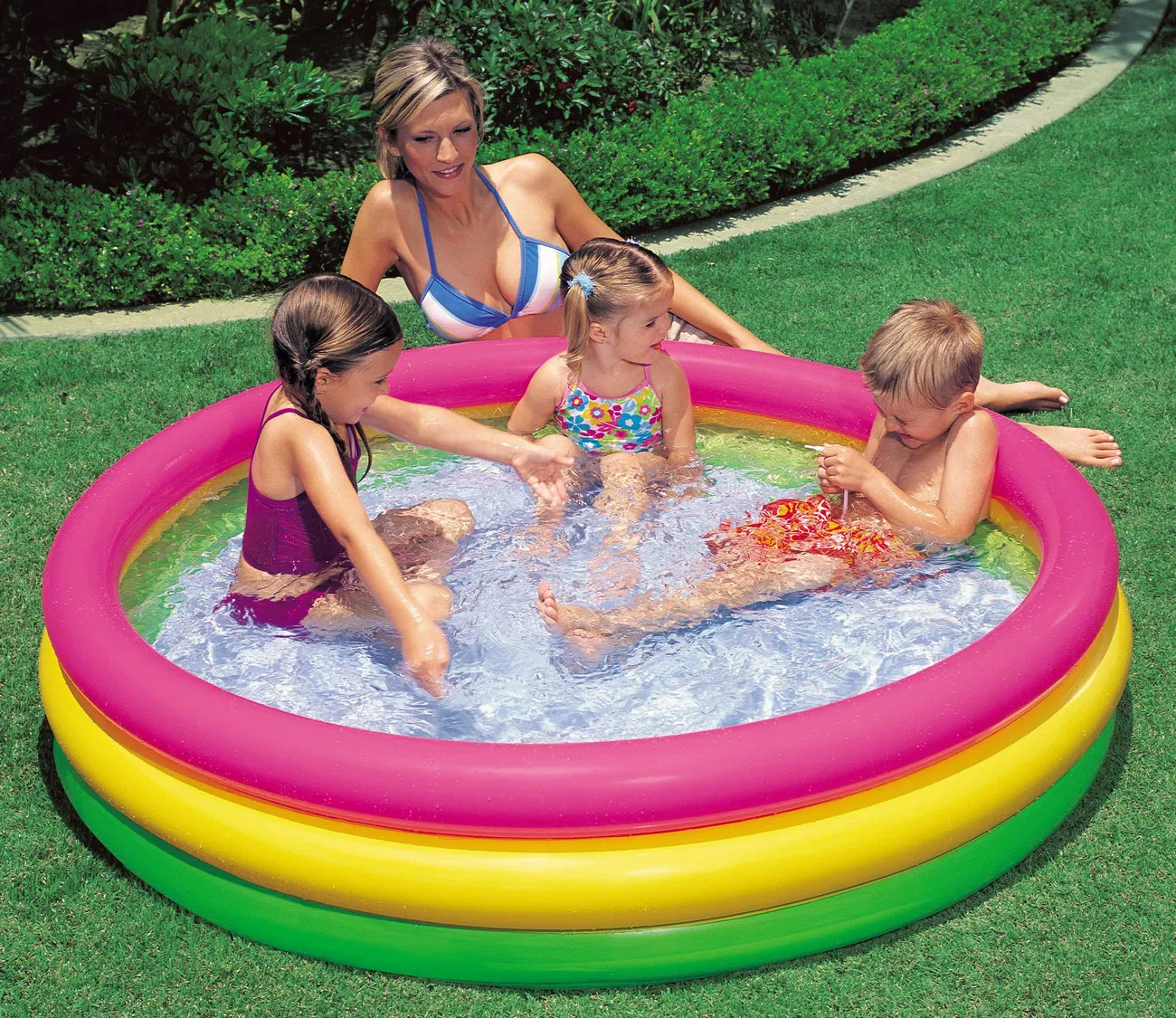 Inflatable Kiddie Pool 3 Colors 147 x 33 cm INTEX 57422 - 4