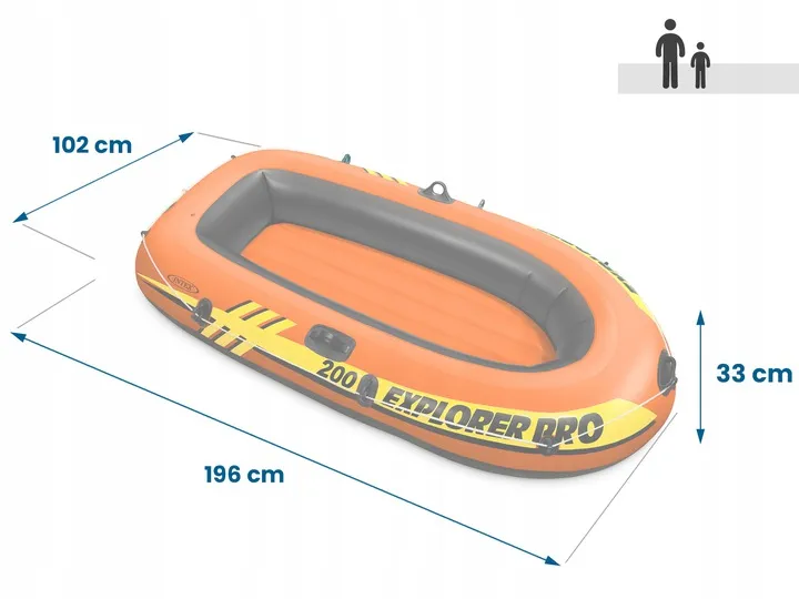 Intex Explorer PRO 200 Inflatable Boat 196 x 102 x 33 cm 58356 - 4