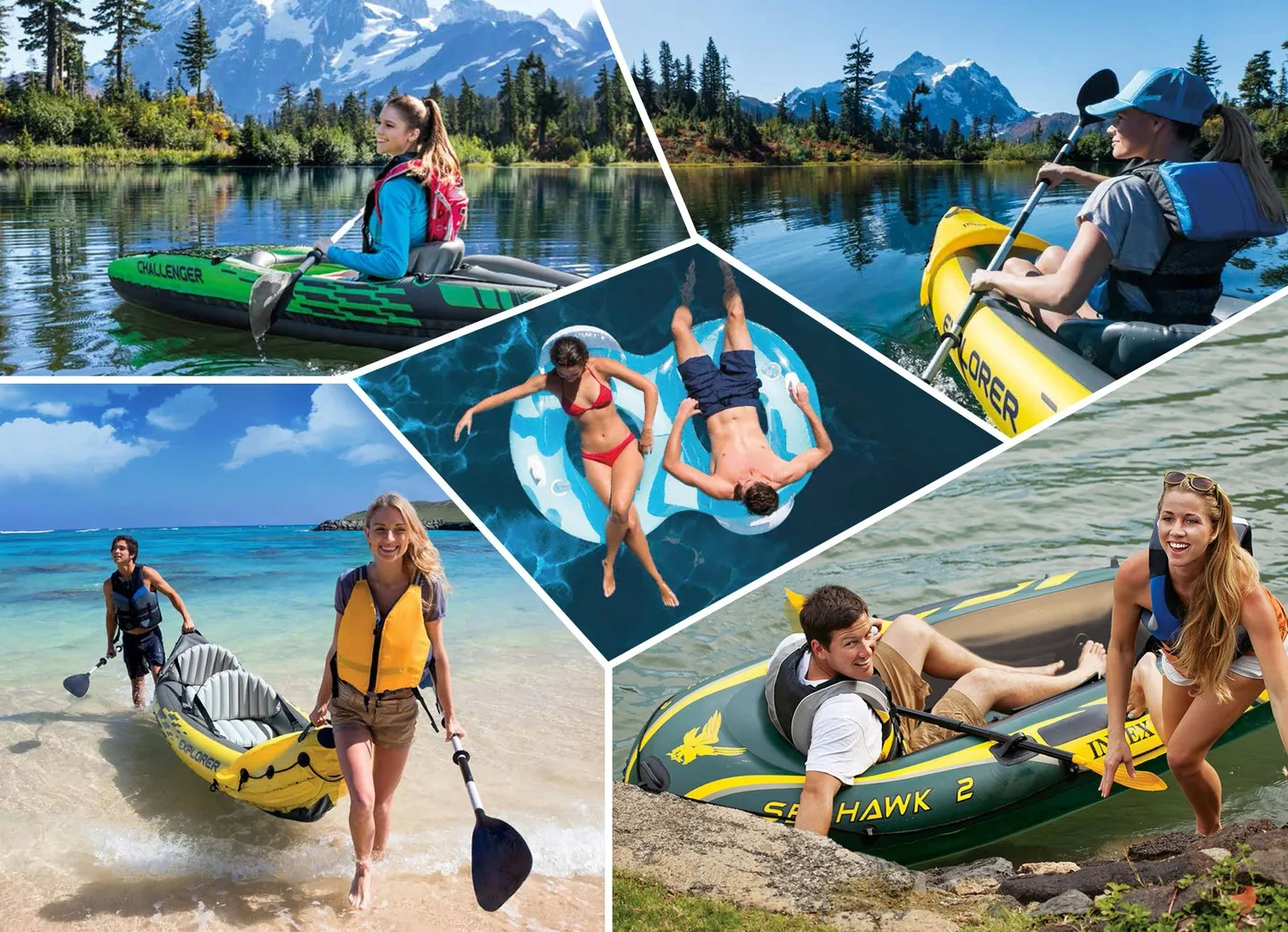 Contoured Swimming Airbed 180 x 135 cm INTEX 58868 - 4