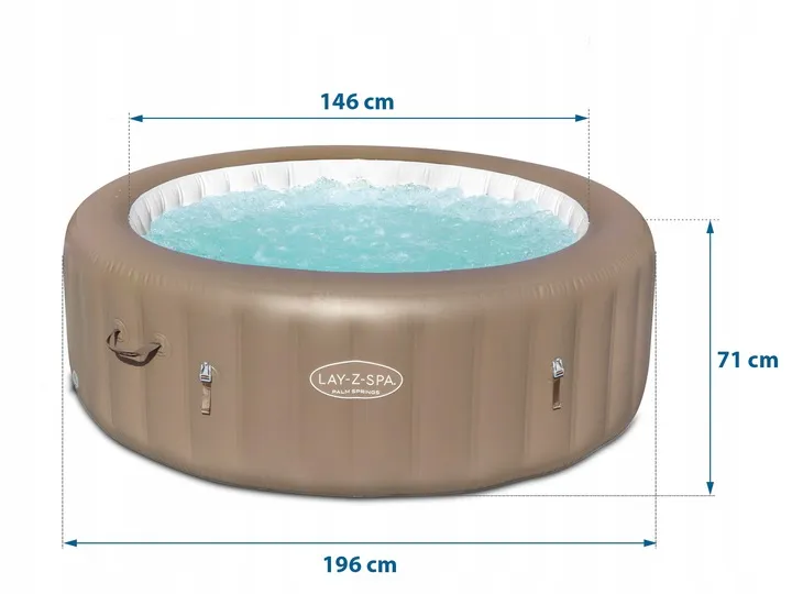 Inflatable SPA Lay-Z Palm Springs 6-Person Bestway 60017 - 11