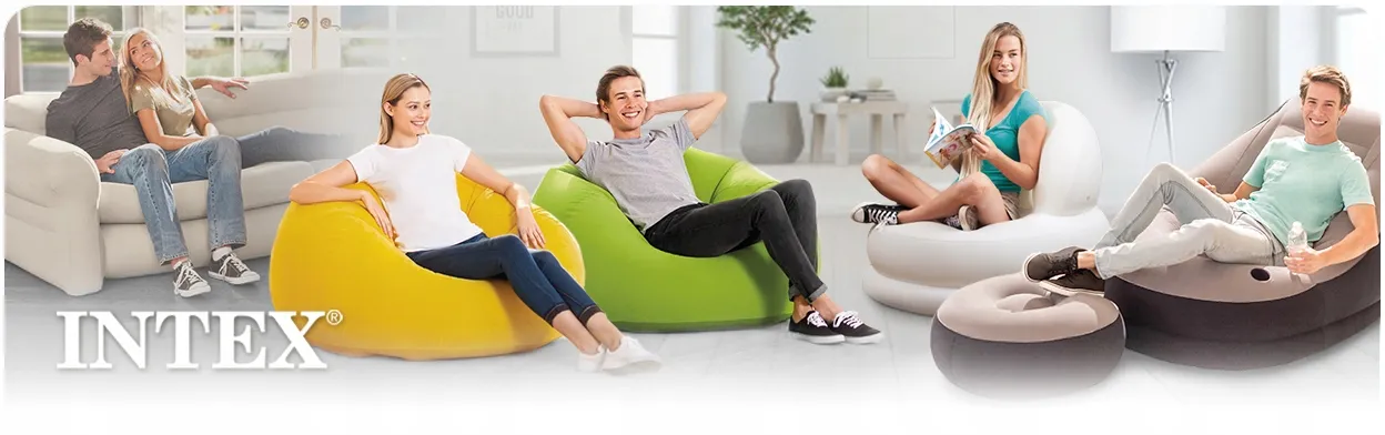 Inflatable Armchair + Footstool 130 x 99 x 76 cm INTEX 68564