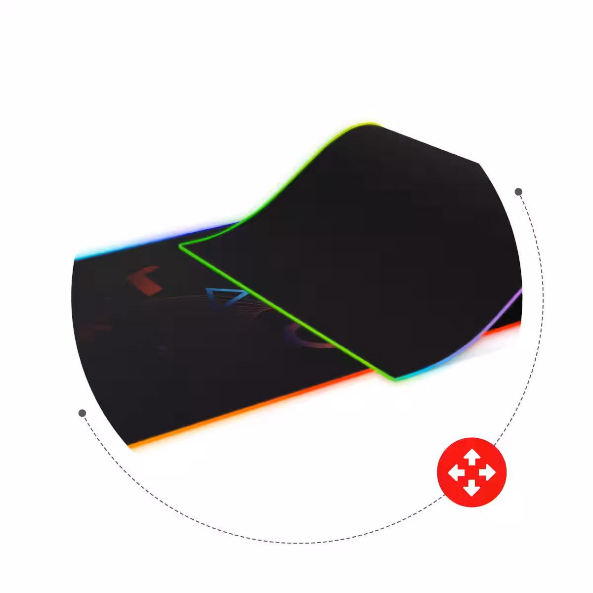 Non-slip base of RGB XL mouse pad