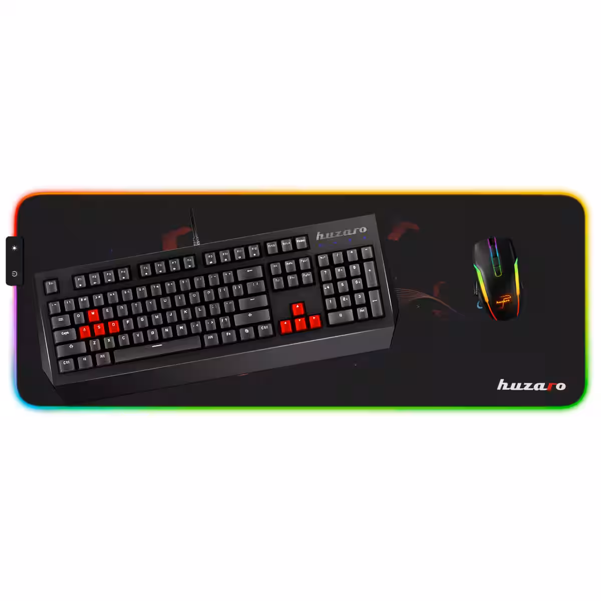 RGB XL mouse pad with peripherals