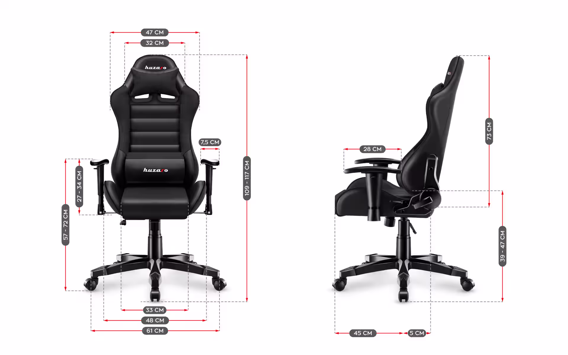 Dimensions of Ranger 6.0 chair