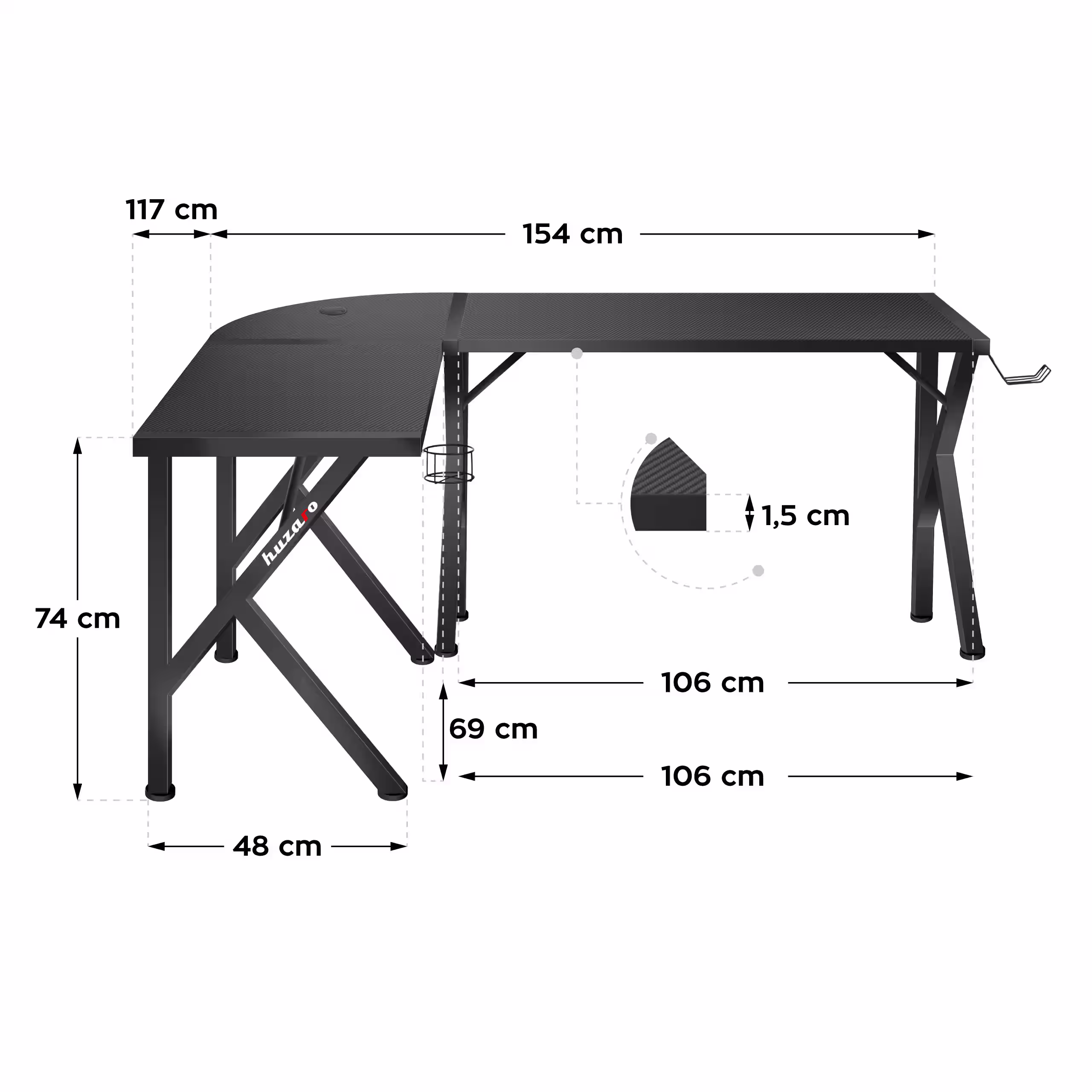 Dimensions Huzaro Hero 6.3