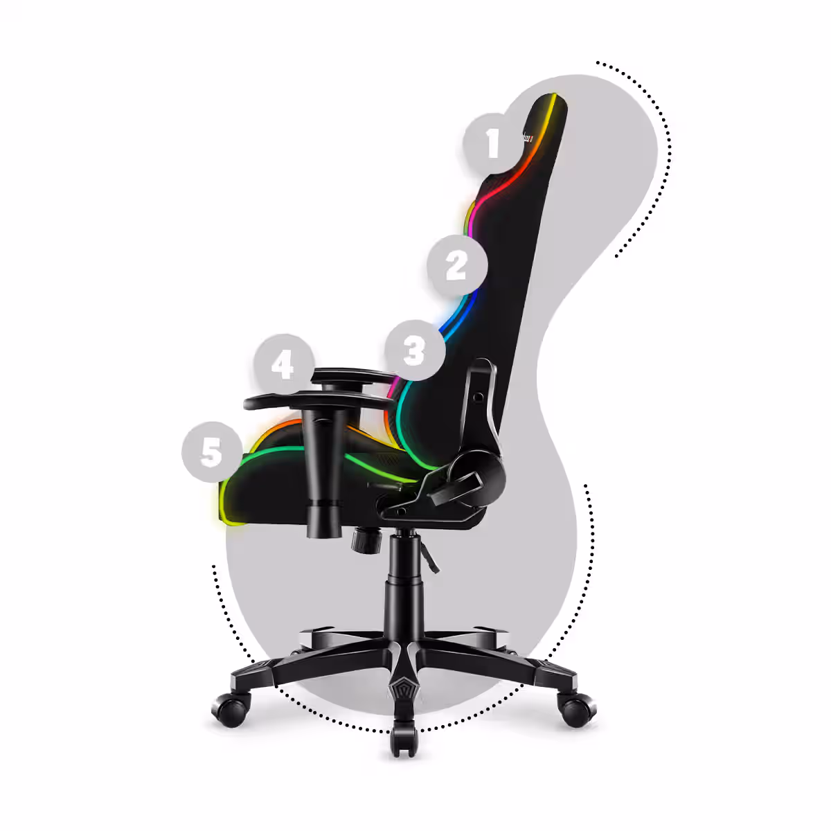 Side of Ranger 6.0 chair - features