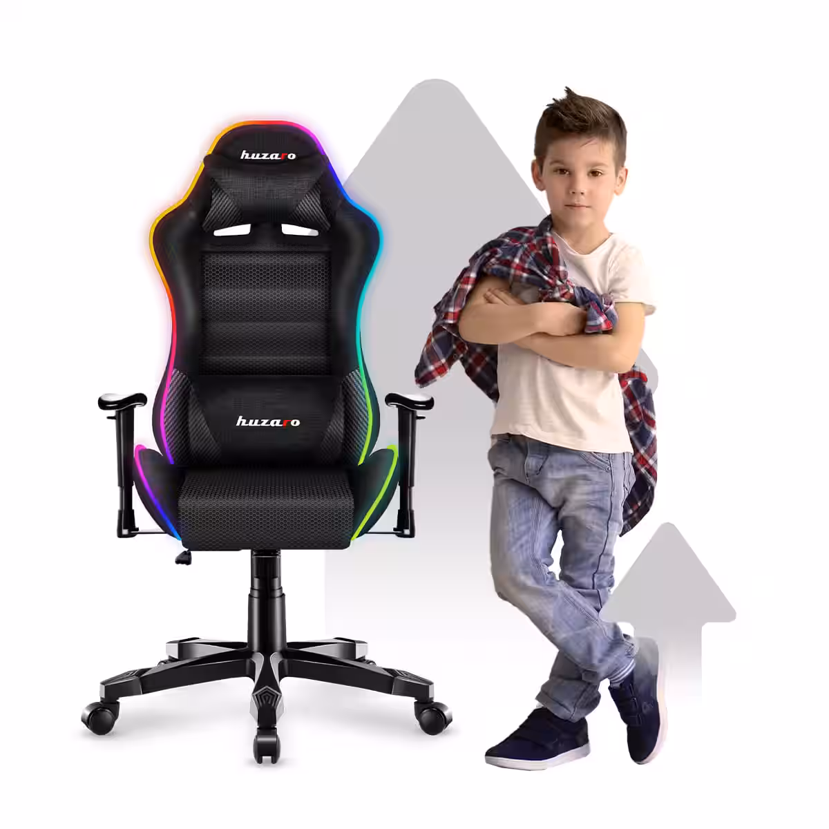 Front view of Huzaro Ranger 6.0 RGB chair - for children