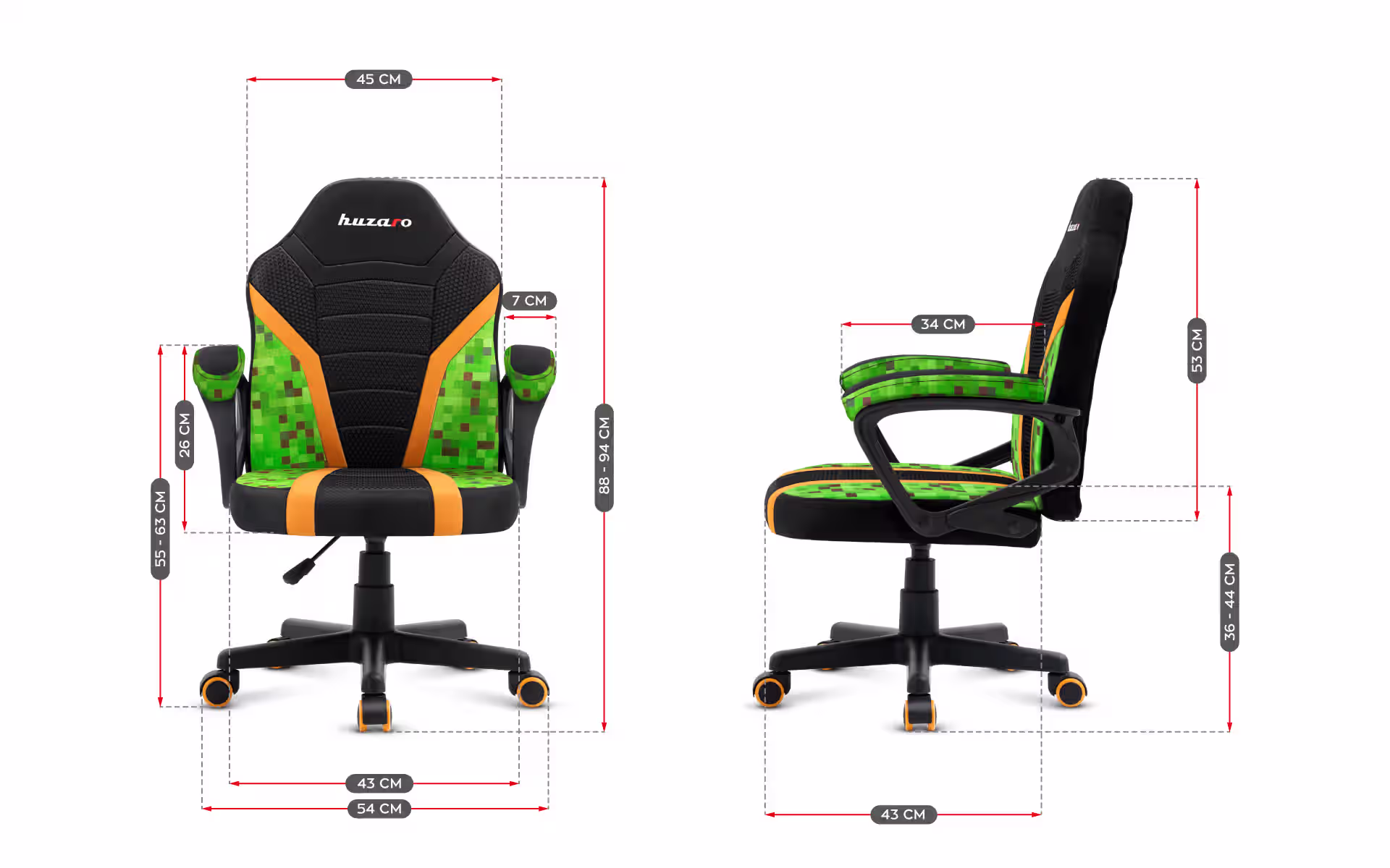 Dimensions of Ranger 1.0 Pixel chair