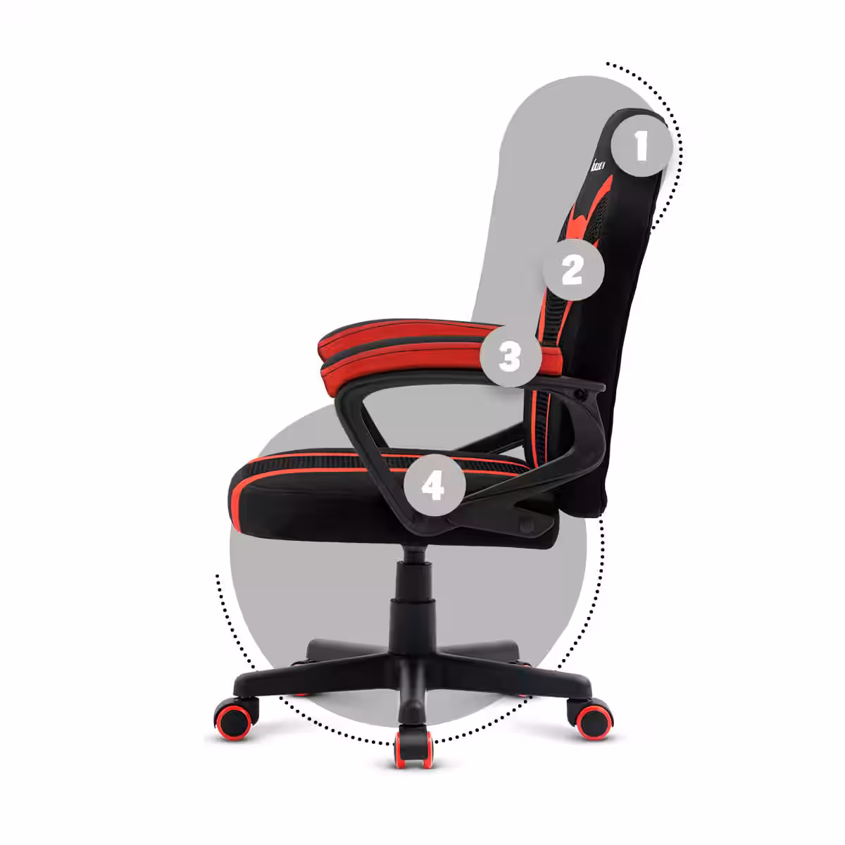 Left side of the Huzaro Ranger 1.0 Black chair