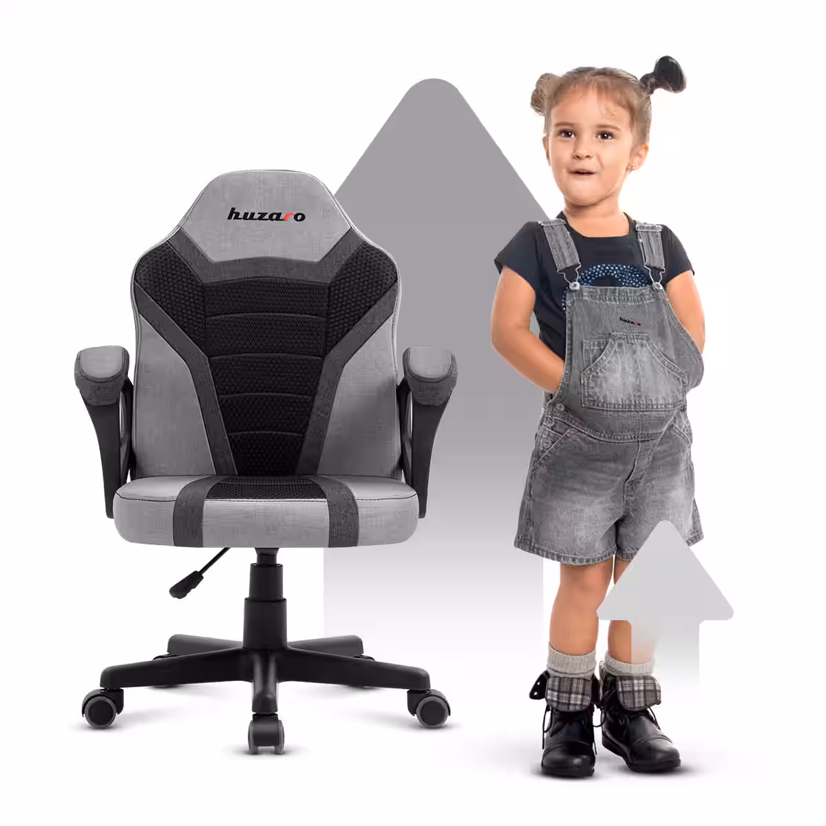 Front of Huzaro Ranger 1.0 Grey Mesh chair