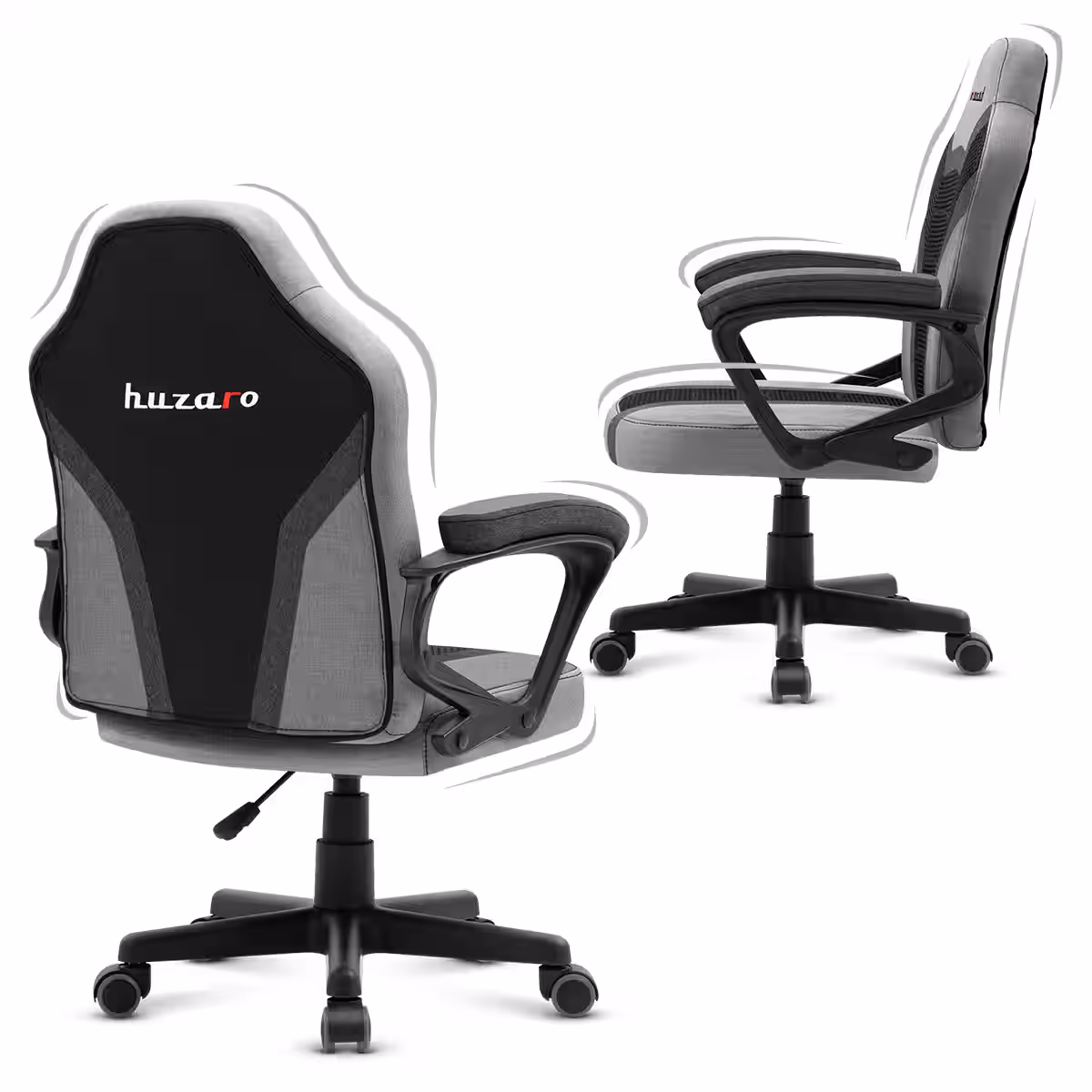 Rear right profile of Huzaro Ranger 1.0 Grey Mesh chair