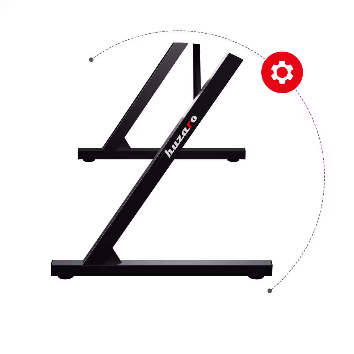 Front of Hero 1.8 Black gaming desk