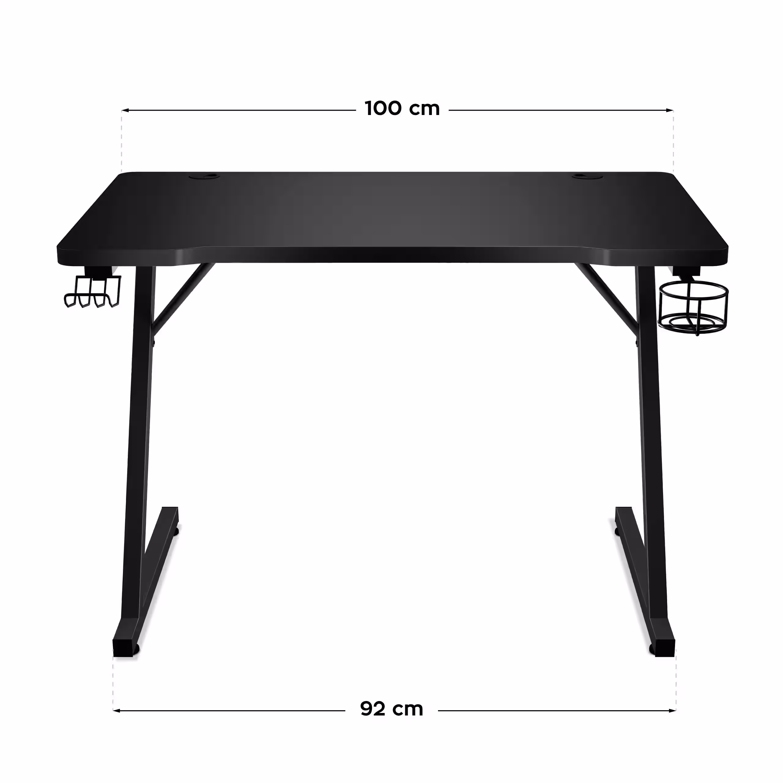 Dimensions of Huzaro Hero 1.8 Black desk