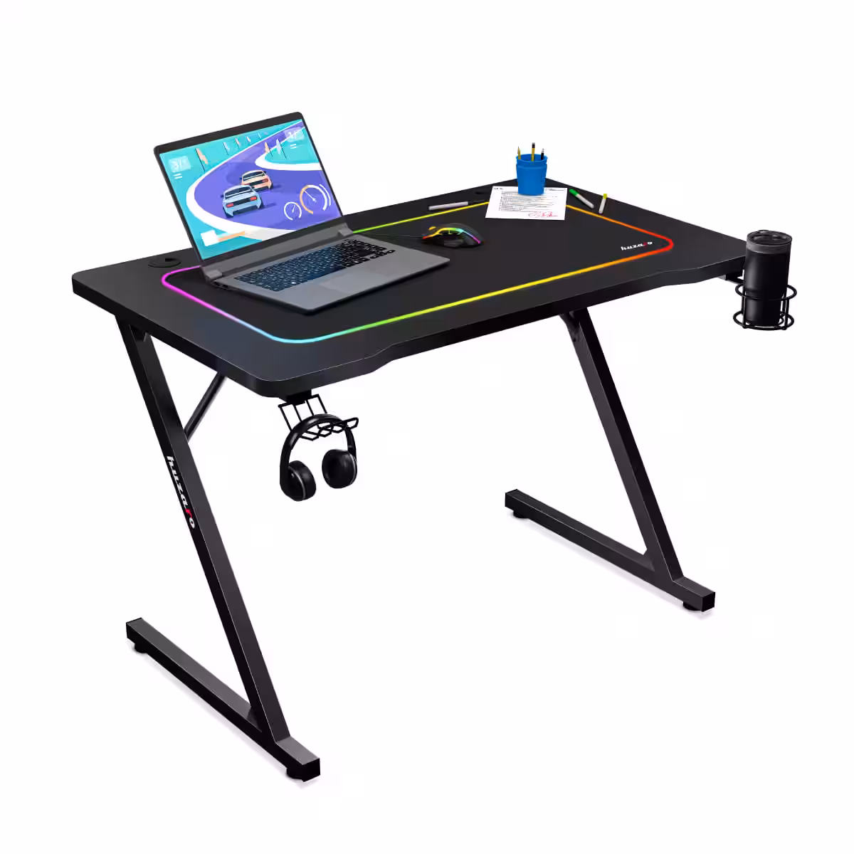Left profile of Hero 1.8 Black desk