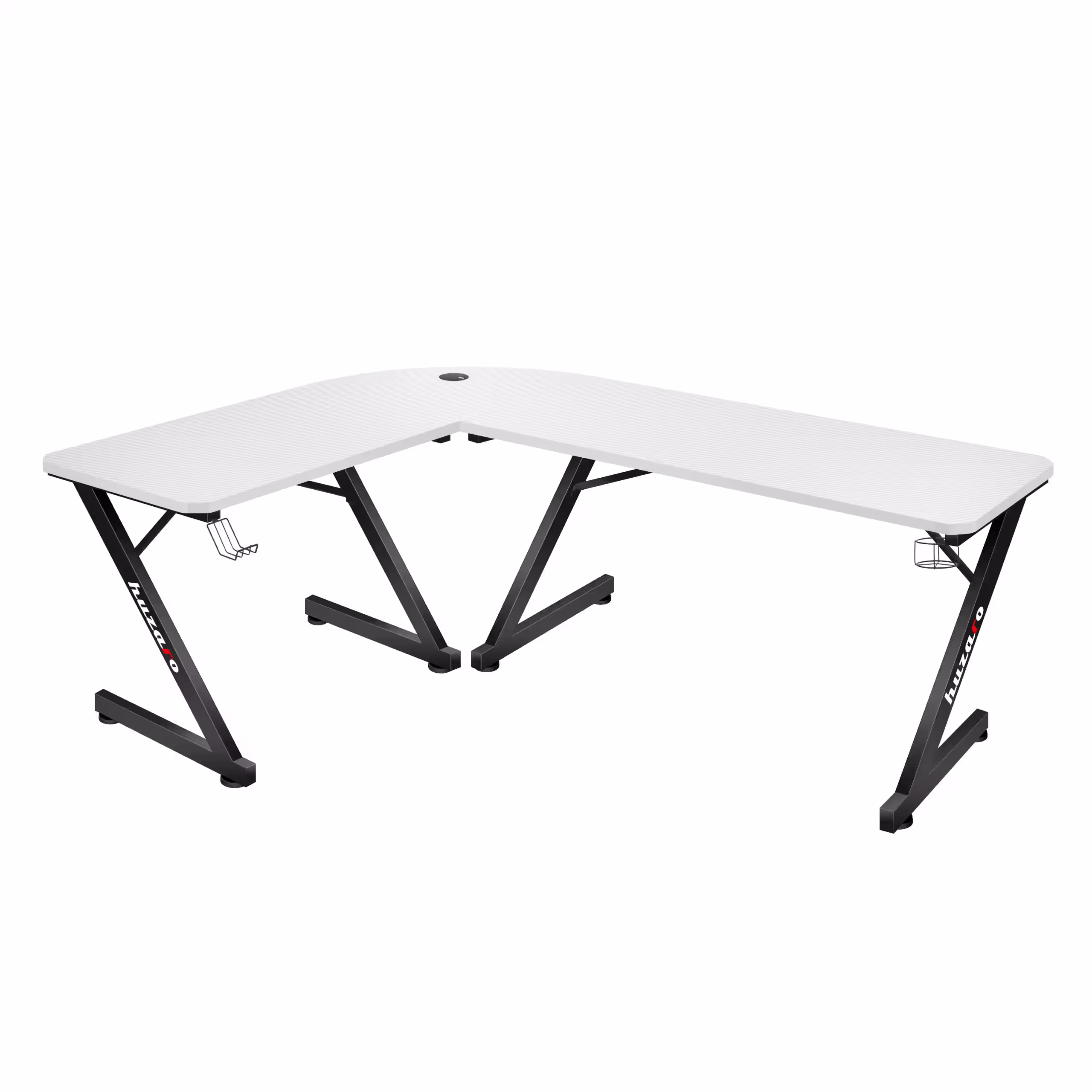 Huzaro Hero 7.0 White gaming desk front