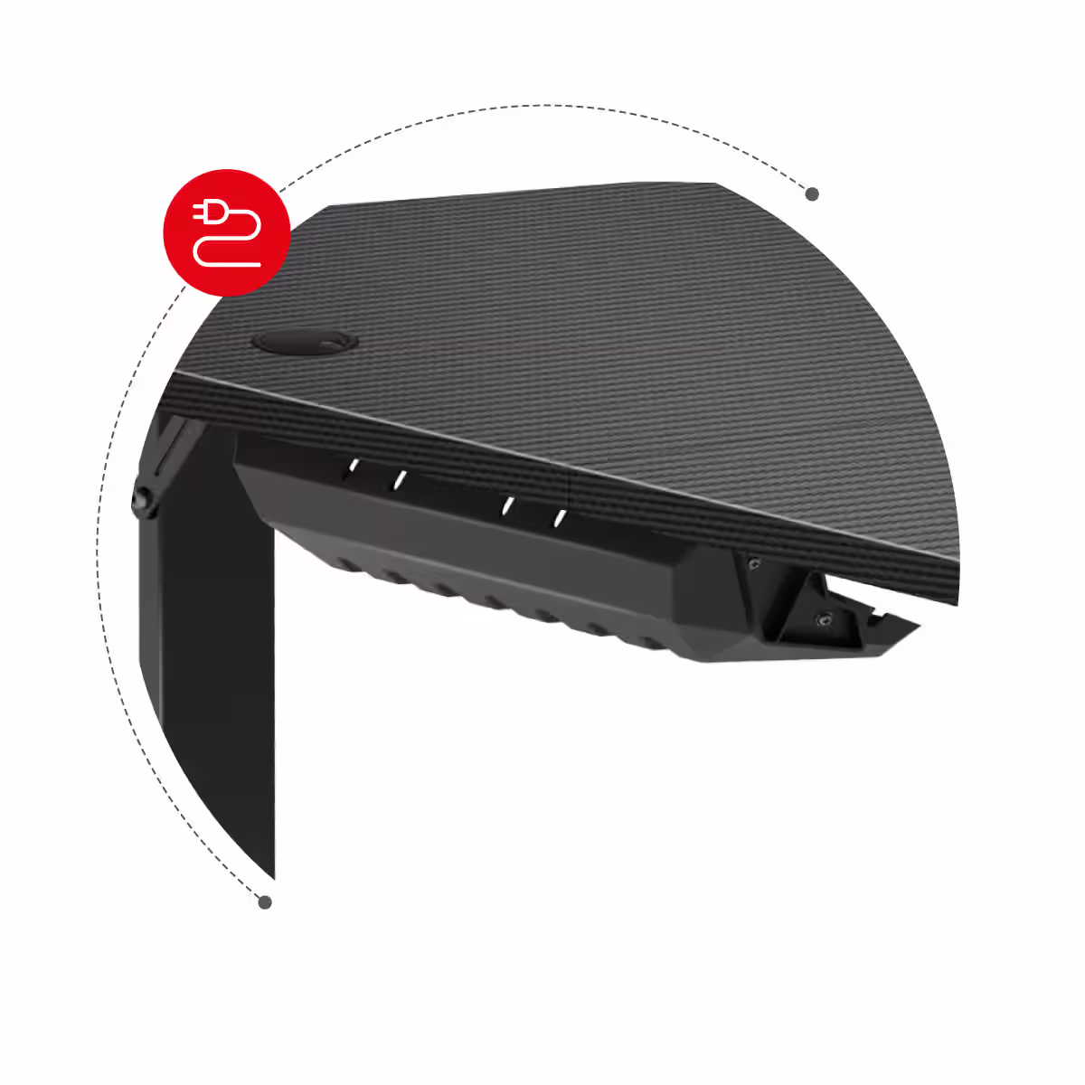 Cable organiser in Huzaro Hero 4.7 desk