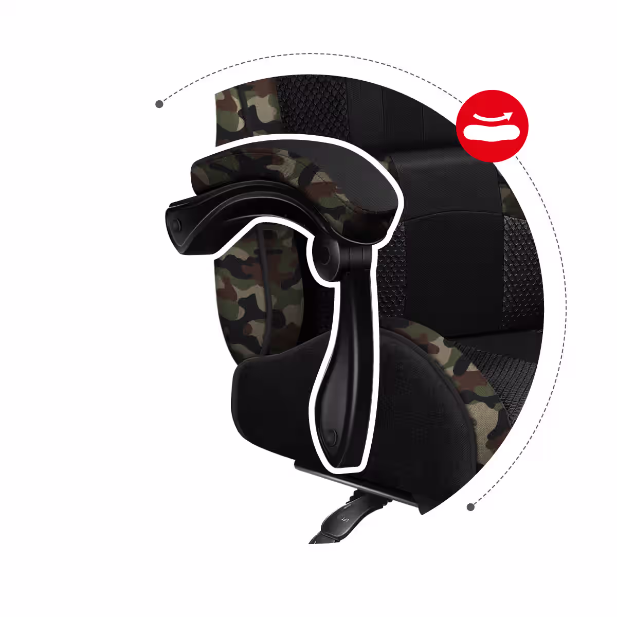 Lumbar pillow for Huzaro Force 4.7 Camo Mesh gaming chair