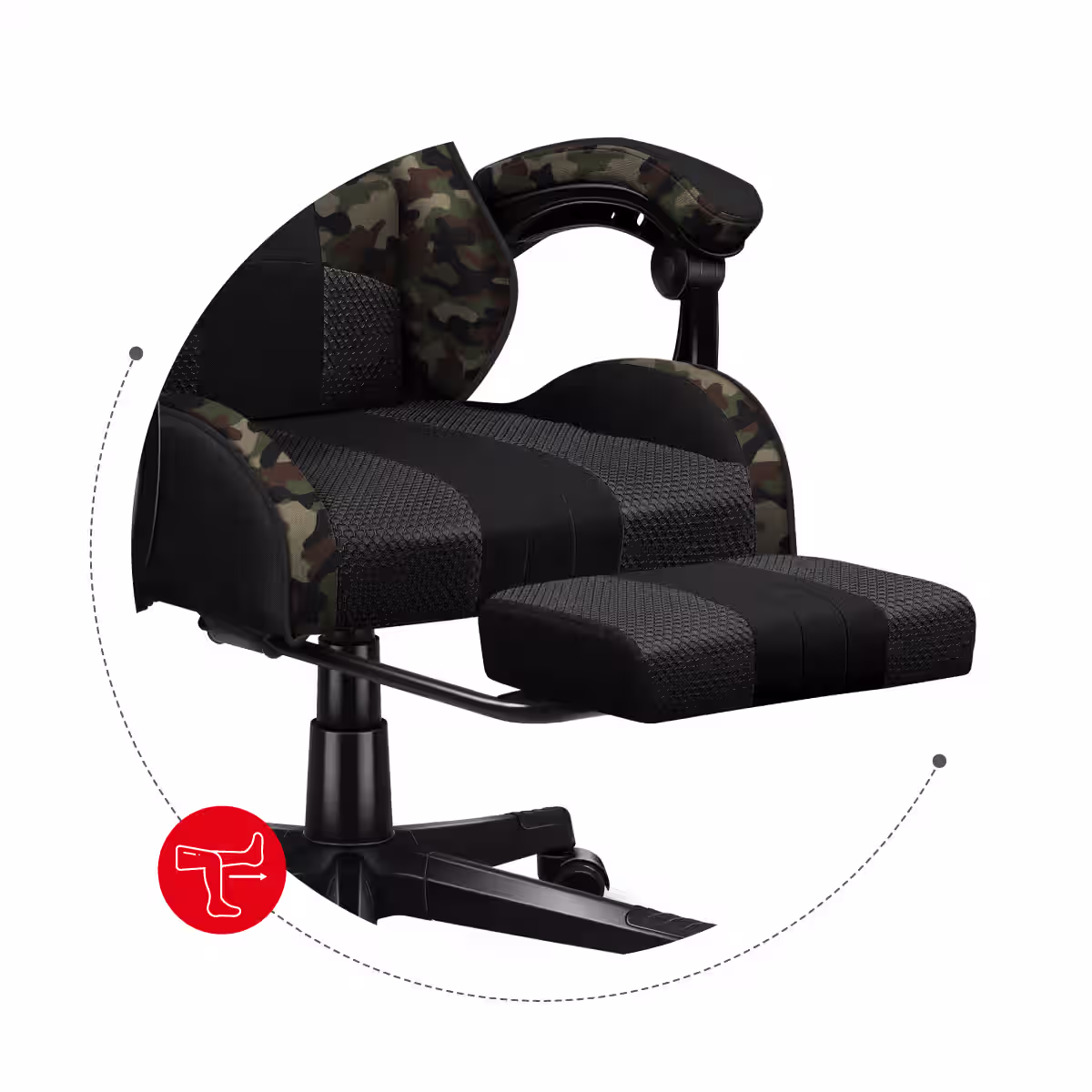 Footrest of the Huzaro Force 4.7 Camo Mesh