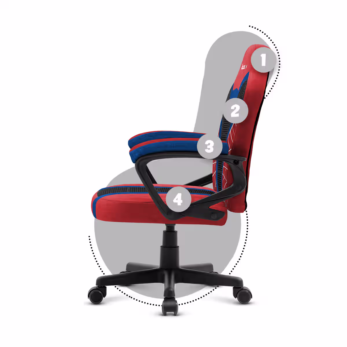 Left side of the Huzaro Ranger 1.0 Spider chair